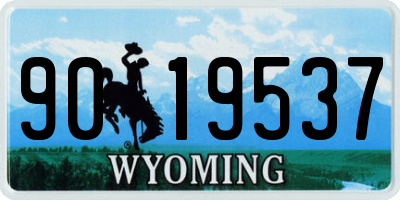 WY license plate 9019537