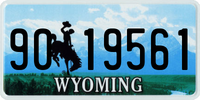WY license plate 9019561