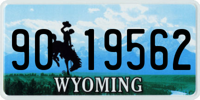 WY license plate 9019562