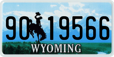 WY license plate 9019566