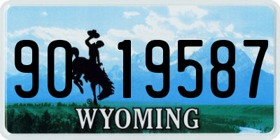 WY license plate 9019587