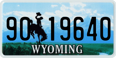 WY license plate 9019640