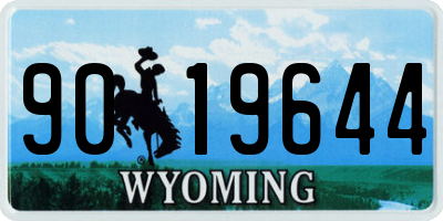 WY license plate 9019644
