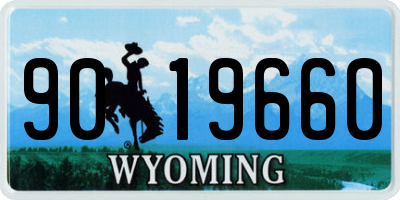 WY license plate 9019660