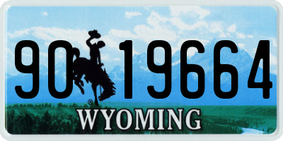 WY license plate 9019664