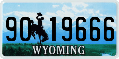 WY license plate 9019666