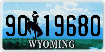 WY license plate 9019680