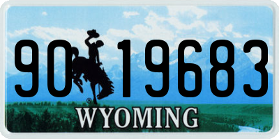 WY license plate 9019683