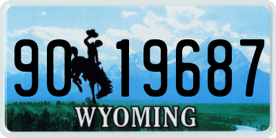 WY license plate 9019687