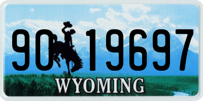 WY license plate 9019697