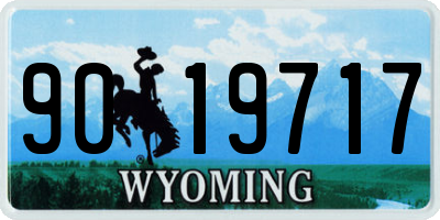 WY license plate 9019717