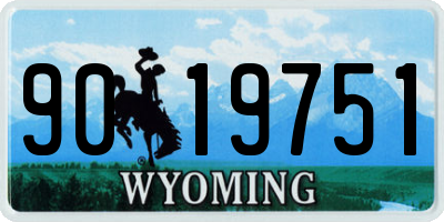 WY license plate 9019751