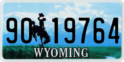 WY license plate 9019764