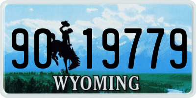 WY license plate 9019779