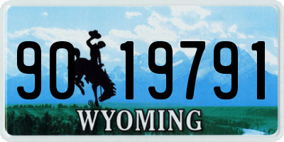 WY license plate 9019791