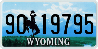 WY license plate 9019795