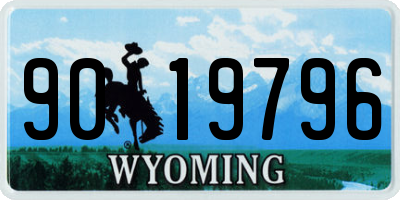 WY license plate 9019796