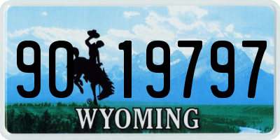 WY license plate 9019797