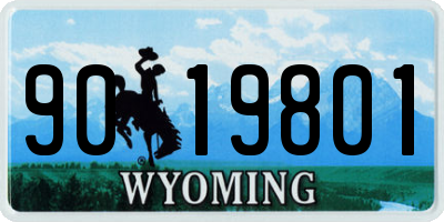 WY license plate 9019801
