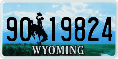 WY license plate 9019824