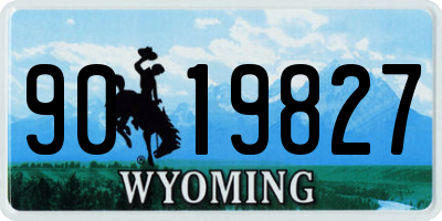 WY license plate 9019827