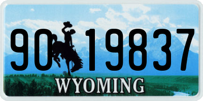WY license plate 9019837