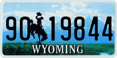 WY license plate 9019844