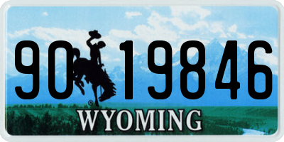 WY license plate 9019846