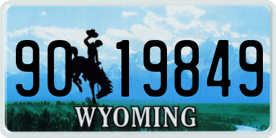 WY license plate 9019849