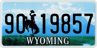 WY license plate 9019857