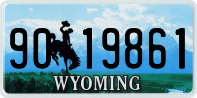 WY license plate 9019861