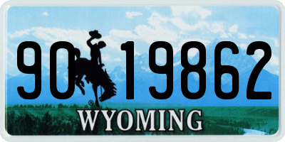 WY license plate 9019862