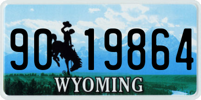 WY license plate 9019864