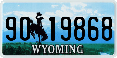 WY license plate 9019868