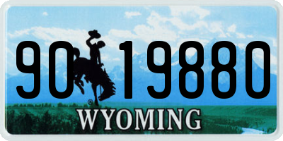 WY license plate 9019880