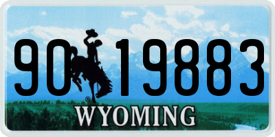 WY license plate 9019883