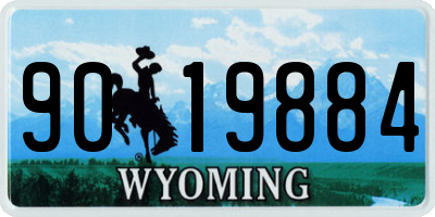 WY license plate 9019884