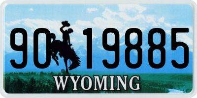 WY license plate 9019885