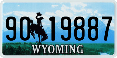 WY license plate 9019887