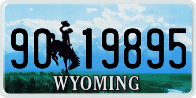 WY license plate 9019895