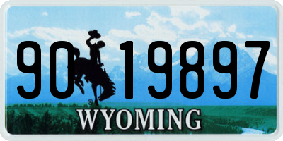 WY license plate 9019897