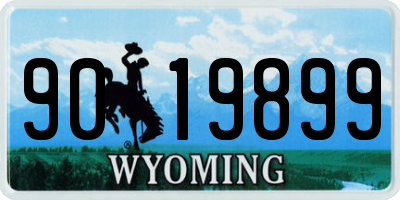 WY license plate 9019899