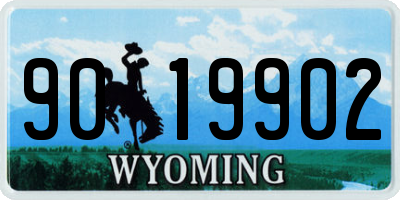 WY license plate 9019902