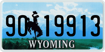 WY license plate 9019913
