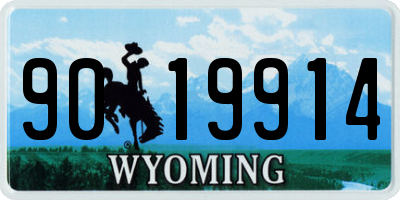 WY license plate 9019914