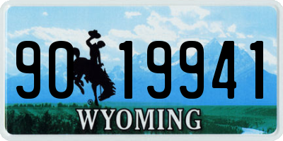 WY license plate 9019941