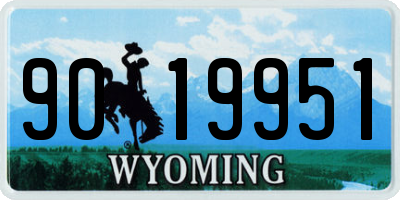 WY license plate 9019951