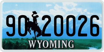 WY license plate 9020026