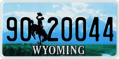 WY license plate 9020044