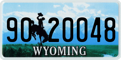 WY license plate 9020048